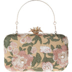 Womens Vintage Floral Embroidery Clutch Evening Handbag Shoulder Bags Purse For Wedding Party Prom