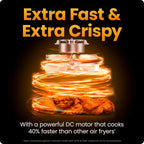 Chefman Air Fryer 9 Qt | TurboFry 7-in-1 High-Powered 450°F Cooking for Crispier and Even Results | XL Basket with Viewing Window | Air Fry, Bake, Broil, Reheat, Dehydrate, Defrost, Keep Warm