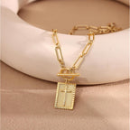 Robaice Valentines Day Gifts 14K Gold Plated and Silver Plated Cross Necklace for Women, Non-Tarnish Faith Jewelry with Toggle Clasp, Fashion Necklace Gifts for Women, Christian Faith, Communion, Birthday & Christmas