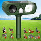 Solar Ultrasonic Animal Repellent Outdoor, Deer Repellent Devices Waterproof, Cat Squirrel Rabbit Dog Raccoon Deterrent Animal Repeller With Motion Detection, Keep Skunk Away For Yard, Green, 1 Pack