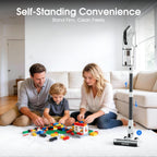 Klarpul Cordless Vacuum Cleaner, 2 Batteries 140 Mins Runtime 600W 50Kpa Stick Vacuum Cordless, Self-Standing Vacuum Cleaners For Home With 2.5H Fast Charging, For Floor/Carpet/Pet Hair, White