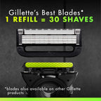 GilletteLabs Men's Shaving Razor with Exfoliating Bar, 1 Handle, 4 Blade Refills, Magnetic Stand