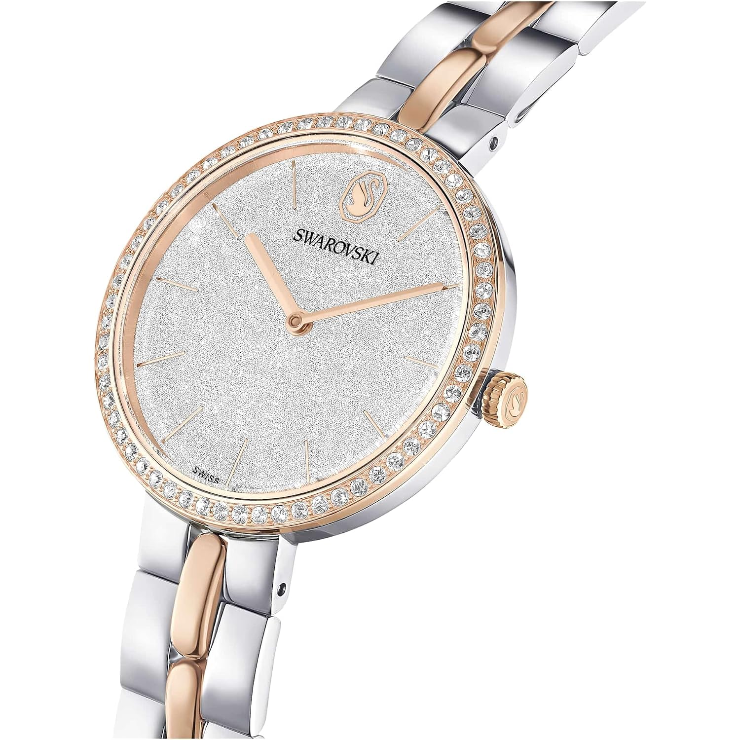 Swarovski Cosmopolitan Watch, Swiss Made, Metal Bracelet, Silver Tone, Mixed Metal Finish