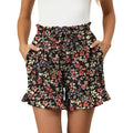 Women's Shorts 2026 Summer Casual Cute Ruffle Shorts Comfy Elastic Waist Drawstring Pleated Short with Pockets