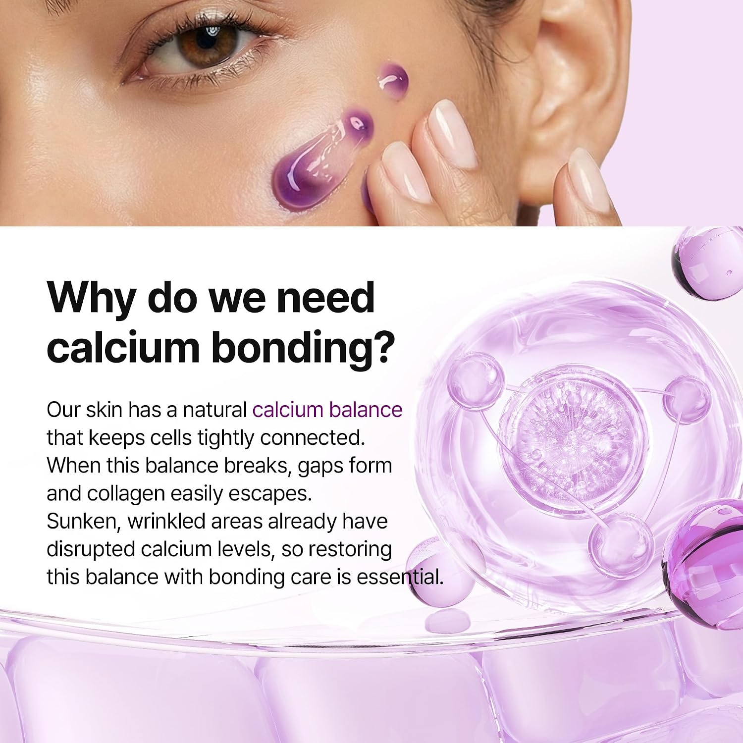 Dr.Melaxin Calcium Bonding Eye Cream With Peptides & Rebornic, Firming Eye Treatment For Wrinkles & Puffy Eyes, Elastin For Dark Circles & Hydrating Care, 0.51 Fl.Oz
