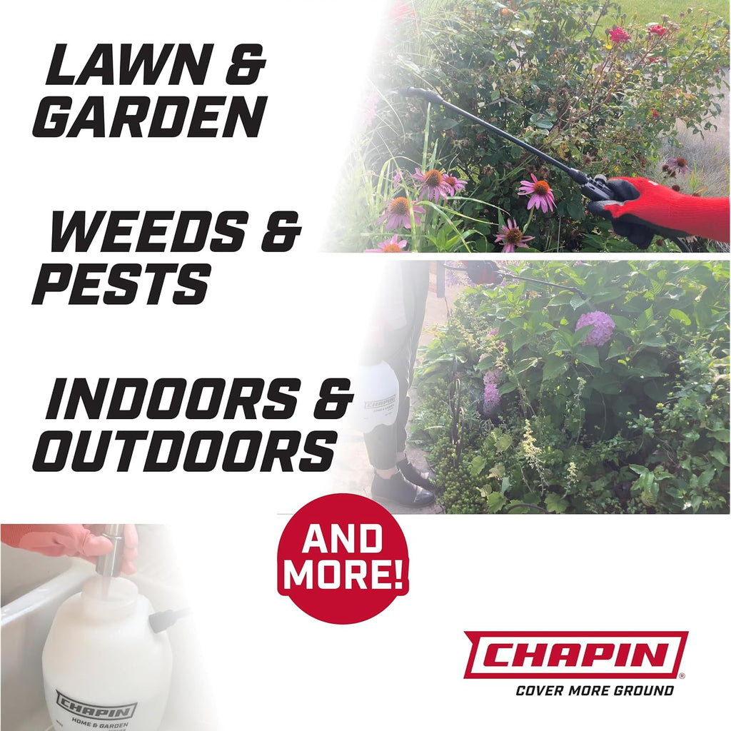 Chapin 2-Gallon Pump Sprayer, Anti-Clog For Consistent Spray