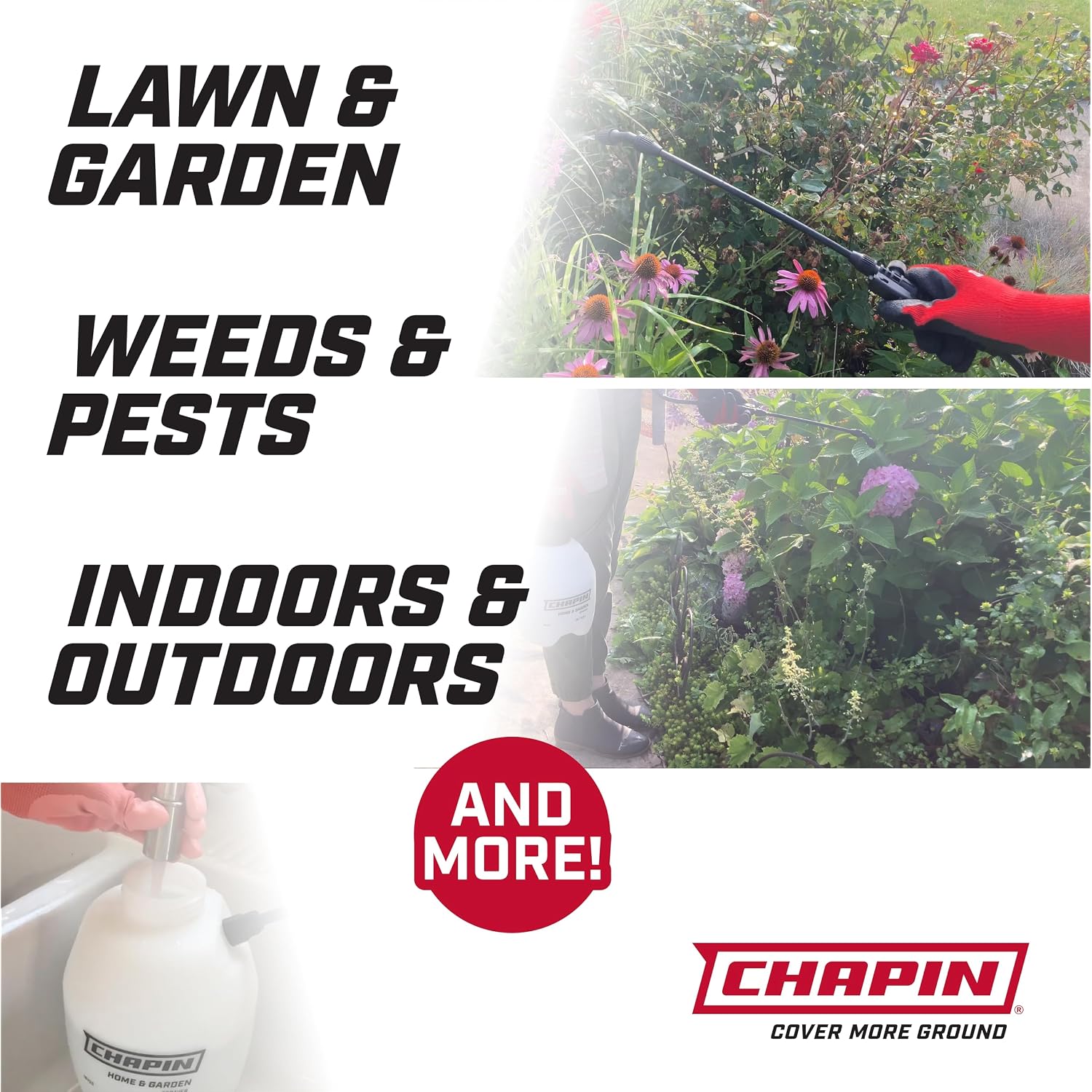 Chapin 2-Gallon Pump Sprayer, Anti-Clog For Consistent Spray