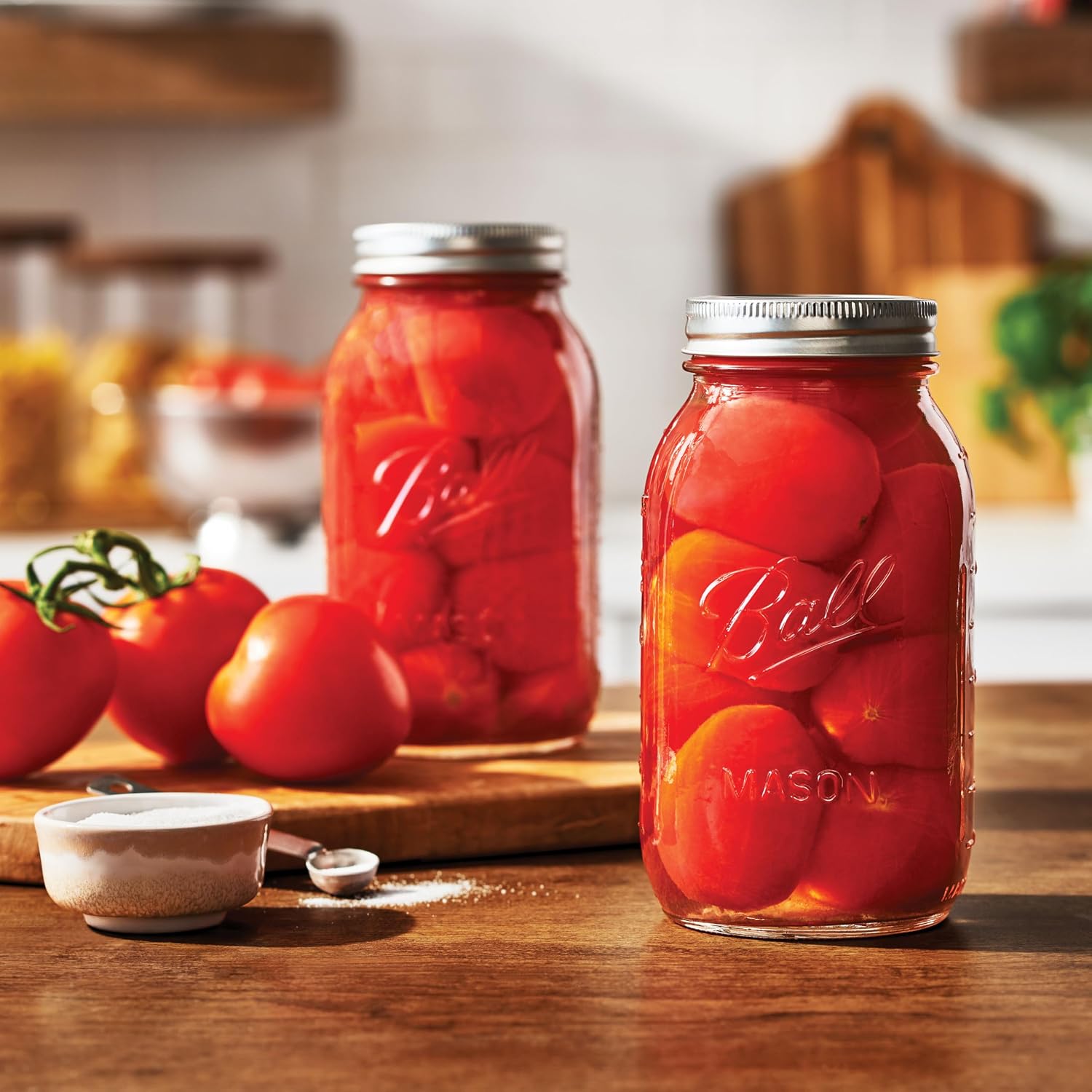 Ball Regular Mouth 32-Ounces Mason Jar With Lids And Bands, Clear,(Pack Of 2)