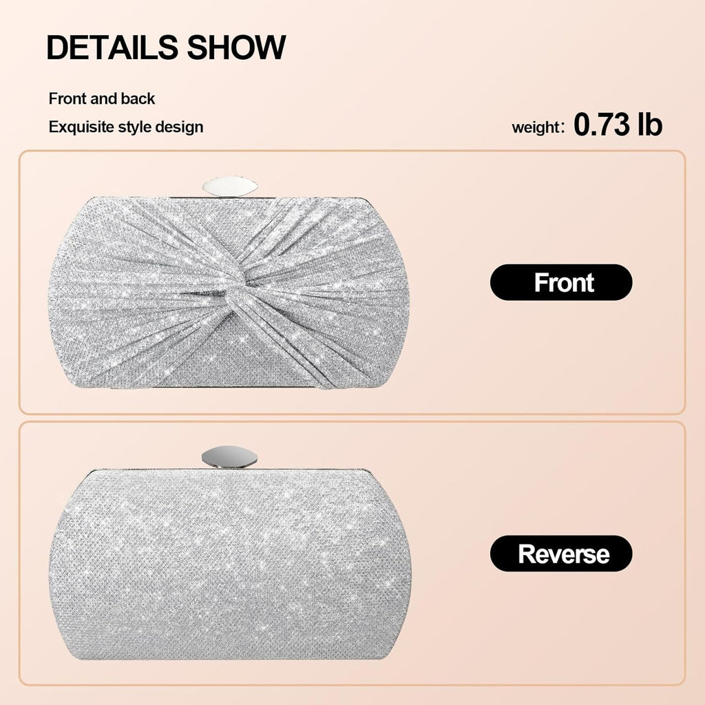 Suhatjia Clutch Purses for Women Wedding Evening Glitter Sparkly Handbags Party Purses for Women with Detachable Chain | Wedding, Evening, Glitter, Sparkly