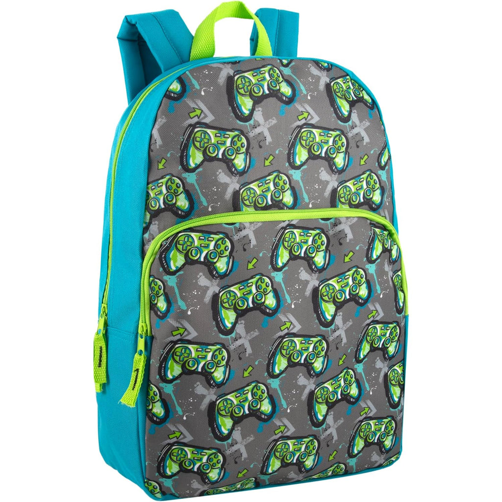 Trail Maker 24 Pack Of 17 Inch Printed Bulk Backpacks For Boys And Girls Wholesale Backpacks In Bulk For School Kids (Fun Mixed Unisex Pack)
