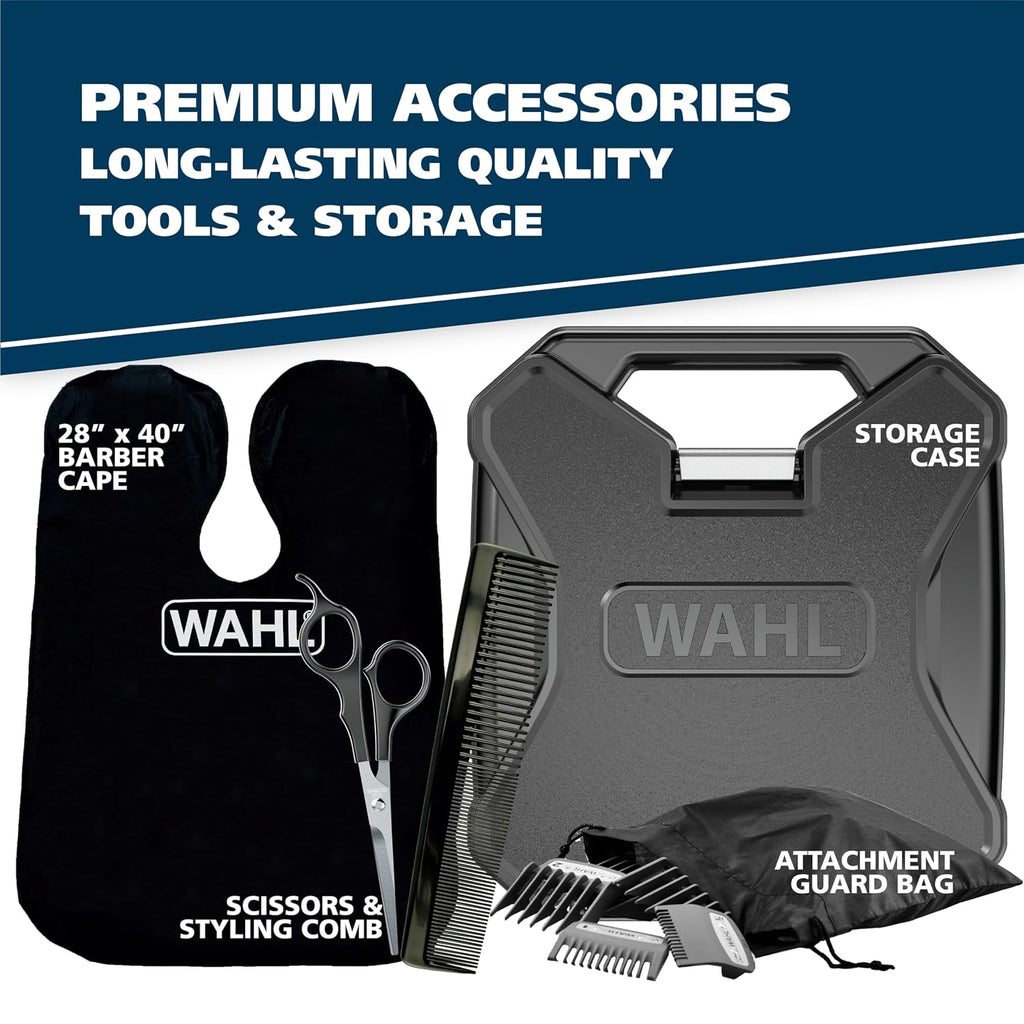 Wahl Usa Elite Pro High-Performance Corded Home Haircut & Grooming Kit For Men – Electric Hair Clipper – Model 3029684