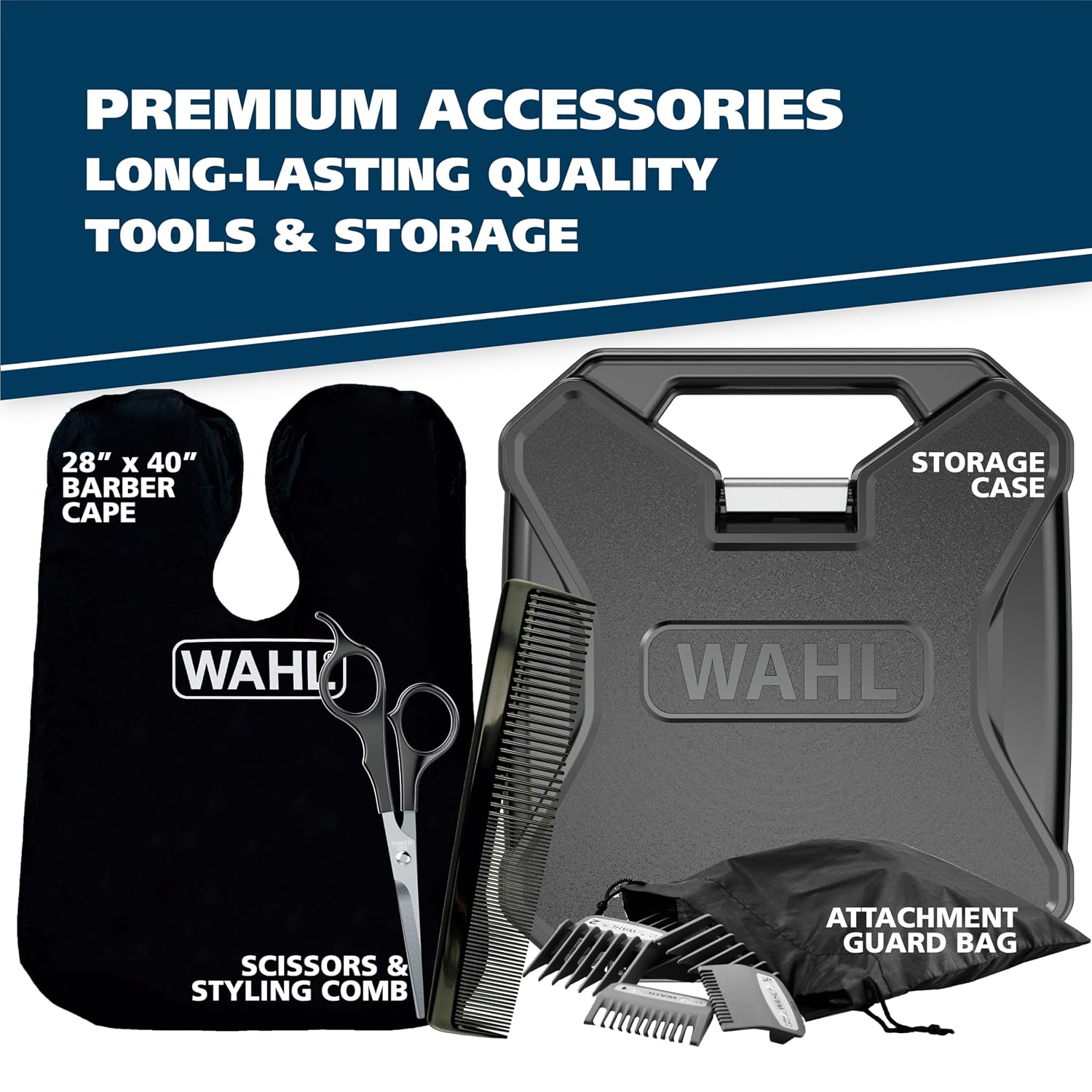 Wahl Usa Elite Pro High-Performance Corded Home Haircut & Grooming Kit For Men – Electric Hair Clipper – Model 3029684