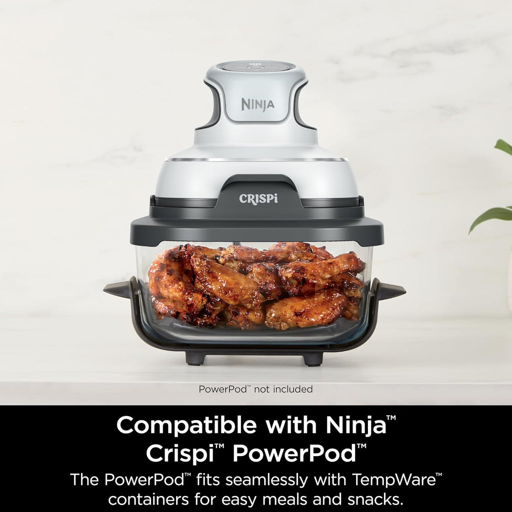 Ninja 4-Qt Cleancrisp™ Glassware Container With Storage Lid, Compatible With Ninja Crispi Fn101 & As101 Series, Microwave, Freezer & Dishwasher Safe, Pfas & Ptfe Free Glass, Xsksfn4Qt