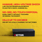 Victor Electronic Mouse Trap, 2-Pack, Indoor Electric Mouse Traps For Home | Kills Mice, Green Led Notification System, No-Touch Disposal, Advanced Smart Circuit Technology, Requires 4 Aa Batteries