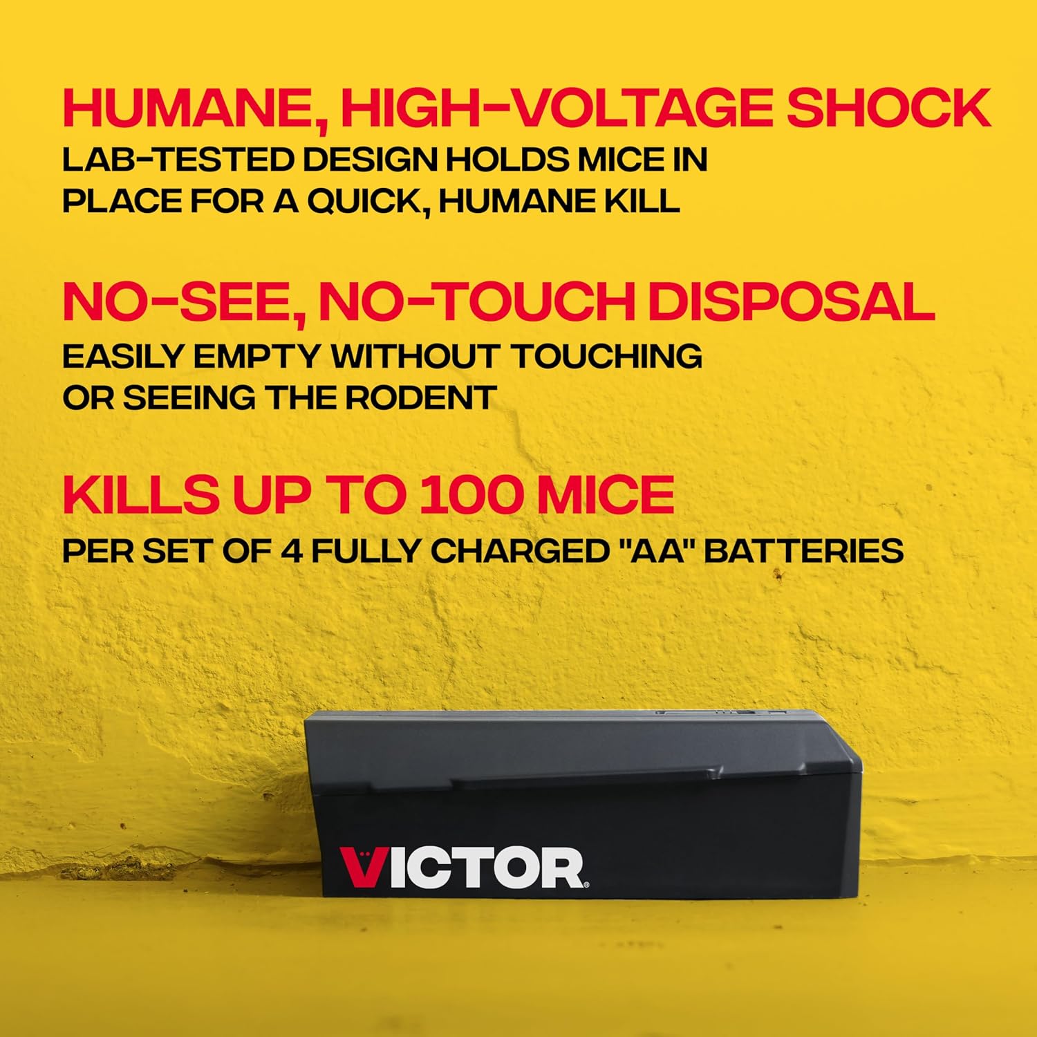 Victor Electronic Mouse Trap, 2-Pack, Indoor Electric Mouse Traps For Home | Kills Mice, Green Led Notification System, No-Touch Disposal, Advanced Smart Circuit Technology, Requires 4 Aa Batteries
