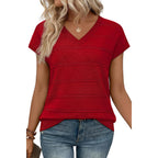 Wiholl Short Sleeve Sweater For Women V Neck Trendy Summer Tops 2026 Spring Fashion Clothing Business Casual Outfits