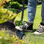 Colwelt Saw-Tooth Edger Lawn Tool, Half Moon Lawn Edger With T-Grip, Sidewalk Grass Long Handled Step Edger, 38-Inch