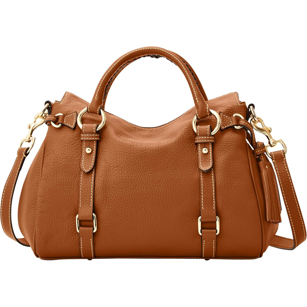 Dooney & Bourke Satchel Bags For Women, Pebble Grain Leather Handbag With Adjustable Shoulder Strap