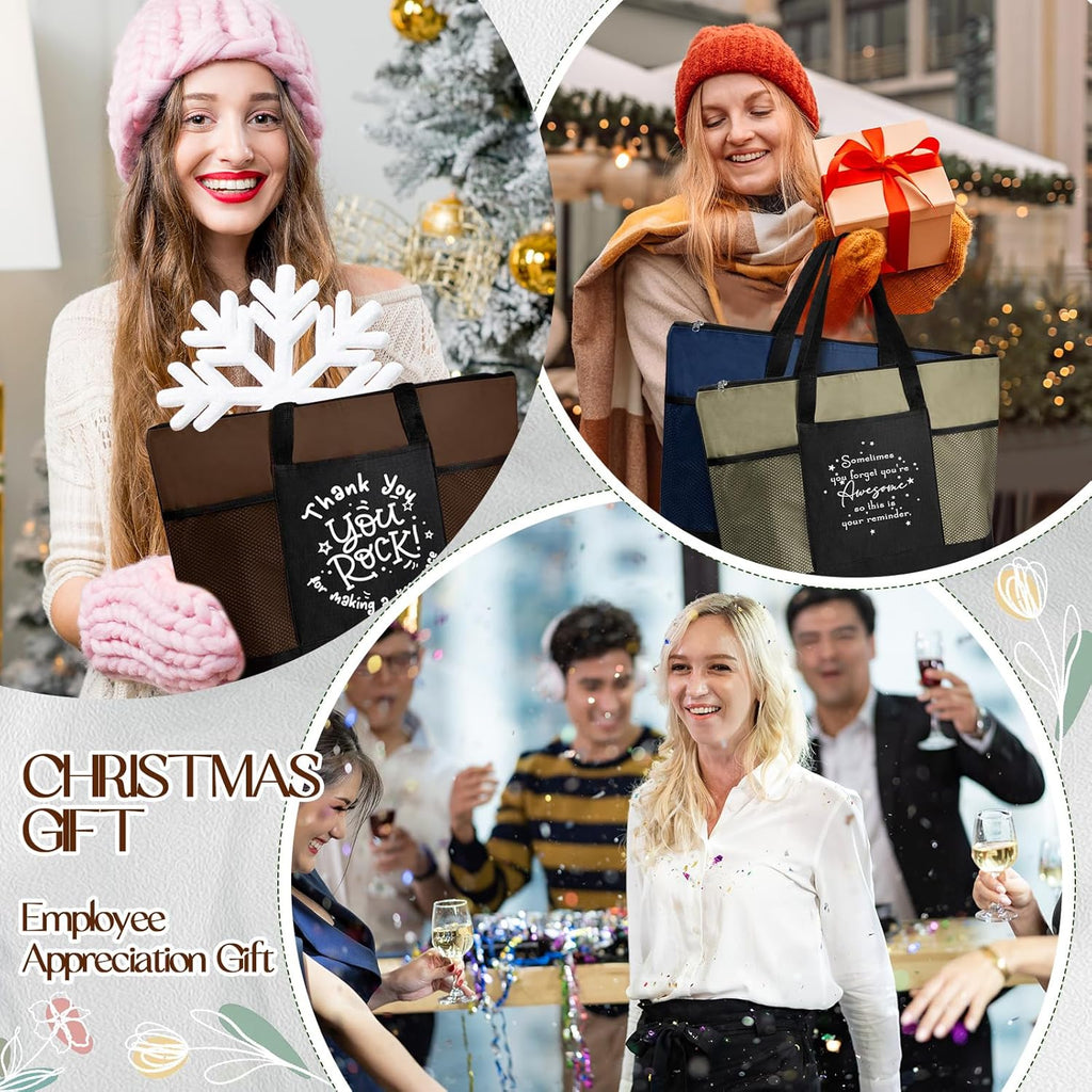 Talltalk 20 Pcs Employee Appreciation Gifts Thank You Tote Bag Bulk for Mother's Day Women Teacher Nurses Gifts (Neutral)