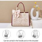 Foxlover Medium Tote Bag For Women Designer Vintage Satchel Handbags Top-Handle Purses