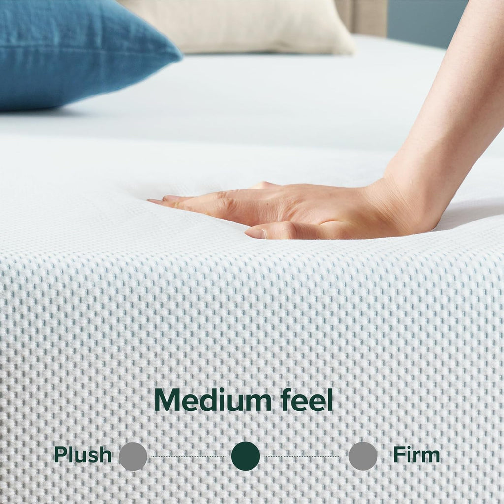 Zinus 8 Inch Green Tea Cooling Memory Foam Mattress [New Version], Twin, Fiberglass Free, Medium Firmness, Cooling Gel Foam, Certified Safe Foams & Fabric, Mattress in A Box