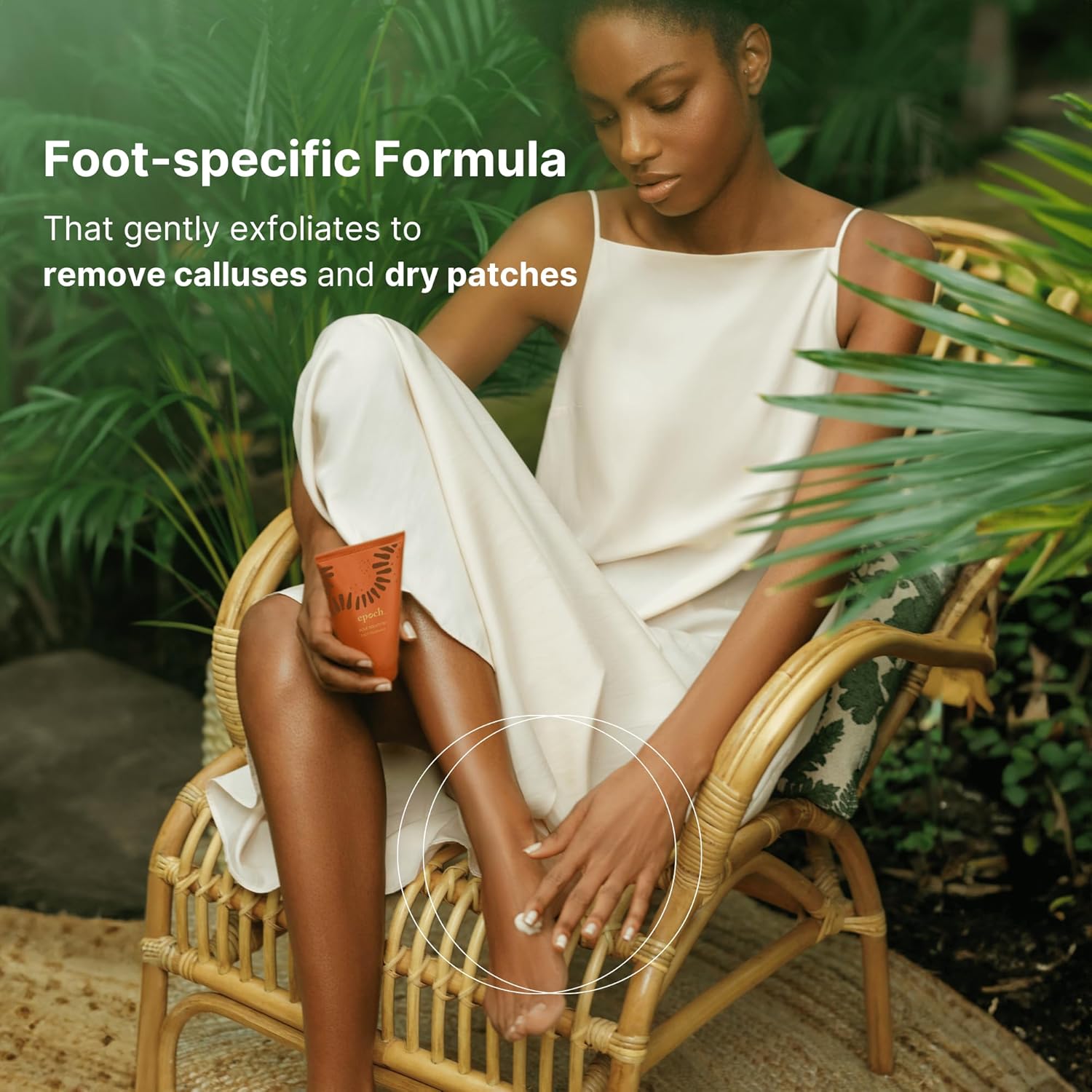 Nu Skin Epoch Sole Solution Foot Treatment | Intensive Moisturizing Cream for Dry Feet, Rough Skin & Heels | Softens Calluses With Natural Papain, Urea, Baobab & Allantoin | 4 oz | 1 Pack