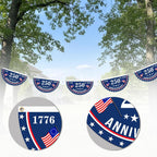 2Pcs Usa Anniversary 250Th Flag, 1.5X3 Ft Anniversary Fan Flags, Yard Signs Hanging Decor For Outdoor, Front Door, Porch, Welcome Backdrop With Brass Grommets (Style 1)