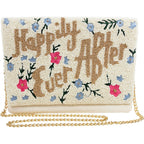 Happily Ever After Clutch Purse For Wedding Day Beaded For Bachelorette Party, Bridal Purse Bridal Shower Gifts & Engagement Gifts For Bride To Be