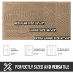 HIYARD Sturdy Front Door Mat, Absorbent Muddy Dirt Resist Welcome Door Mats Outdoor Indoor, Stain and Fade Resistant, Non-Slip Backing Entry Mat Low Profile Doormat for Entryway, 29×17, Beige