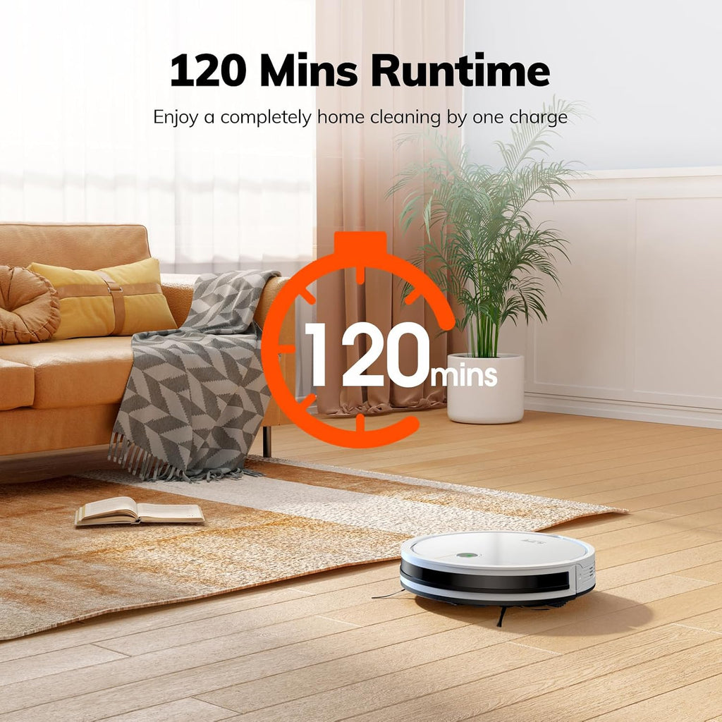 Ilife V2 Robot Vacuum Cleaner, Tangle-Free Suction | 120 Mins Runtime, Slim, Self-Charging Robotic Vacuum Cleaner, Ideal For Pet Hair And Hard Floors
