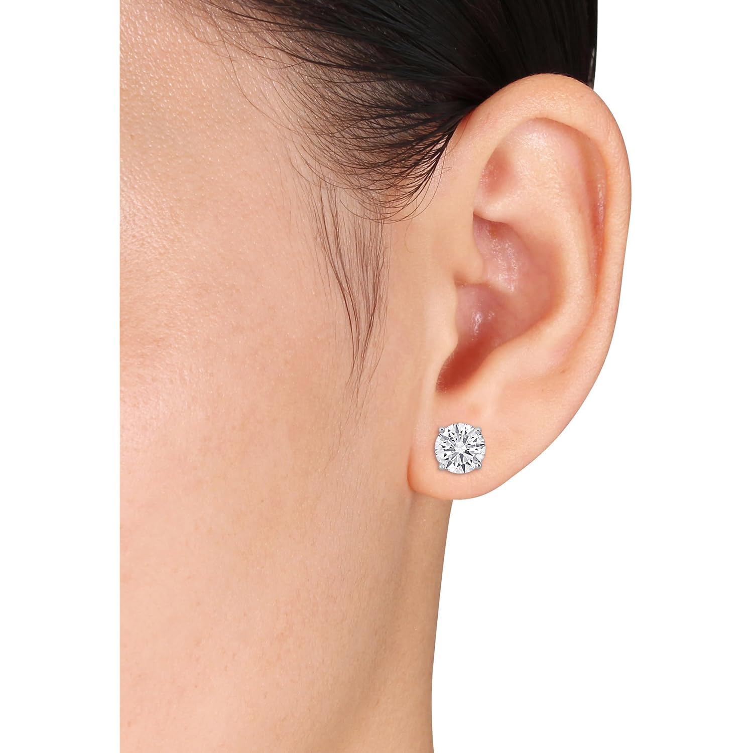 Lab-Grown Diamond Stud Earrings With Unique laser engraved Diamond ID, Set In Platinum, White Gold or Yellow Gold - D Color, VVS2 Clarity, IGI Certified Lab-Grown Diamonds - Available in 1 to 5 CTTW