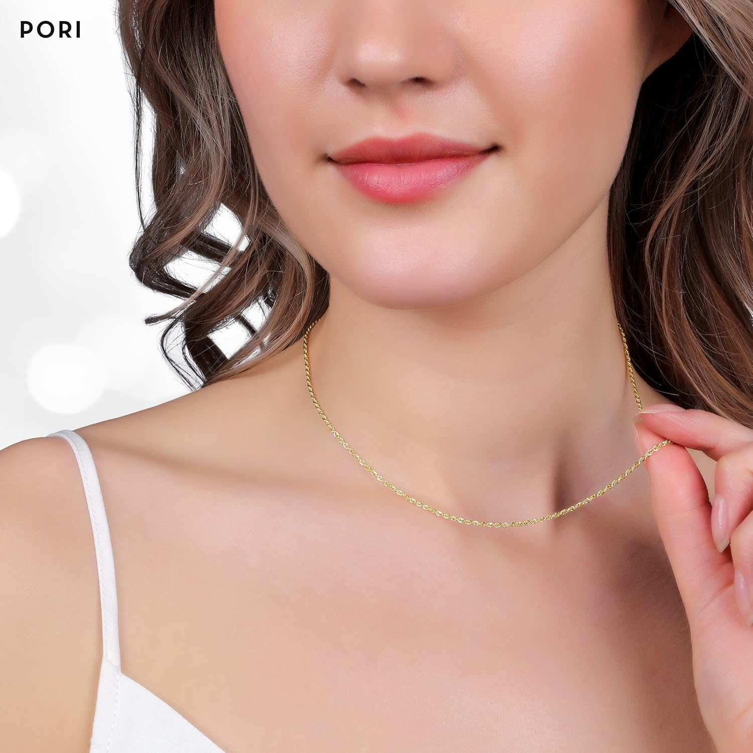 PORI JEWELERS 10K Yellow Gold 1.5MM,2MM,2.5MM,3MM,3.5,4MM,5MM,7MM, Diamond Cut Rope Chain Necklace Unisex Sizes 16"-30"