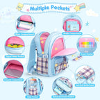 Kieal 16.5/19In School Backpack For Girls With 24Pcs Accessories, Anti-Theft Kids Backpack For Students, New Semester Presents With Pins And Card Holder