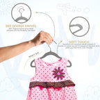Utopia Home Kids Velvet Hanger 50 Pack – 11" Premium Baby Hangers - Grey | Premium Non-Slip Baby Hangers For Baby And Toddlers, Durable Ultra-Slim Space-Saving Closet Organizers