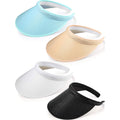 SATINIOR Sun Visor Hats for Women Men Clip on Wide Brim Visor Hats Sports Tennis Golf Cap UPF 50 for Travel Outdoor Activity