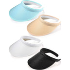 SATINIOR Sun Visor Hats for Women Men Clip on Wide Brim Visor Hats Sports Tennis Golf Cap UPF 50 for Travel Outdoor Activity