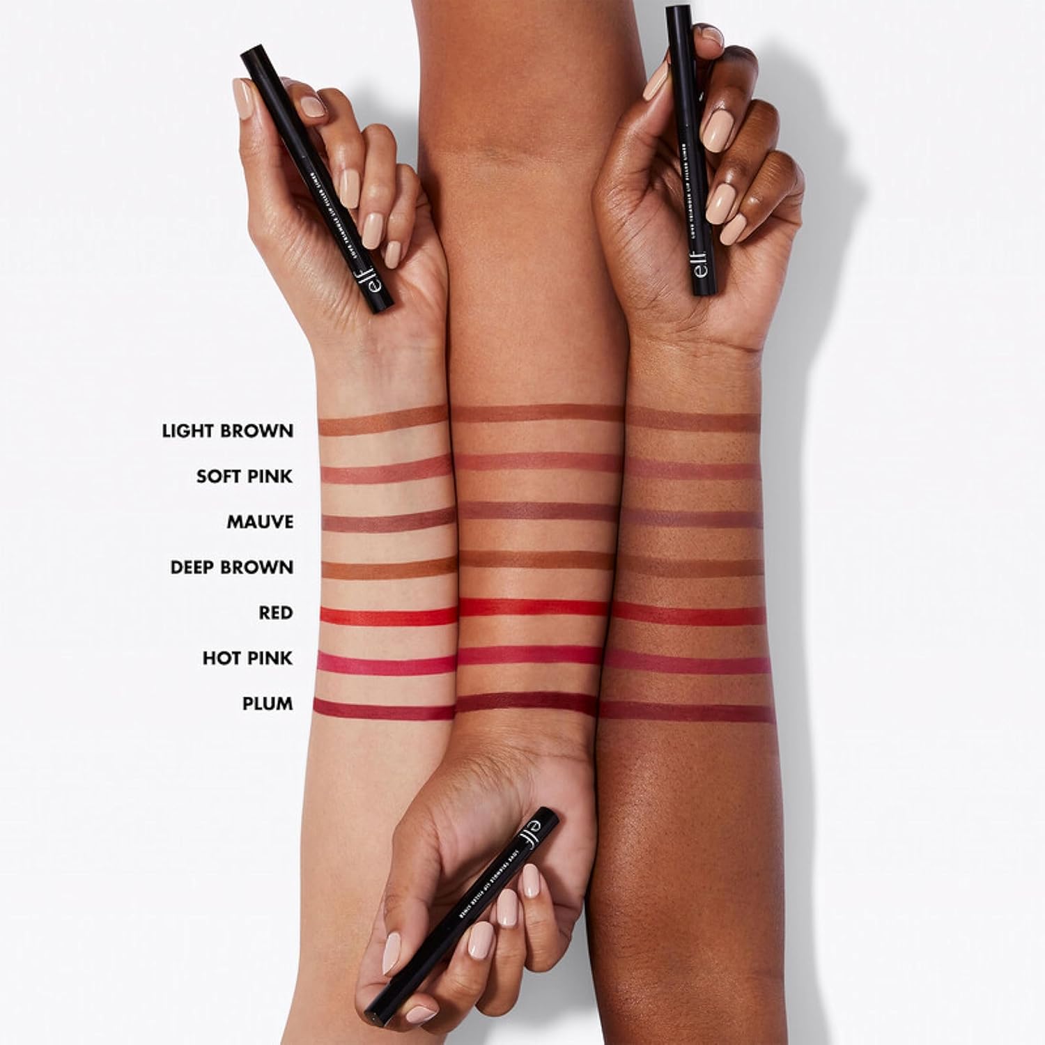 e.l.f. Love Triangle Lip Filler Liner, 2-in-1 Lipliner Pencil For Sculpting & Filling, Long-Lasting Intense Color, Vegan & Cruelty-Free, Mauve