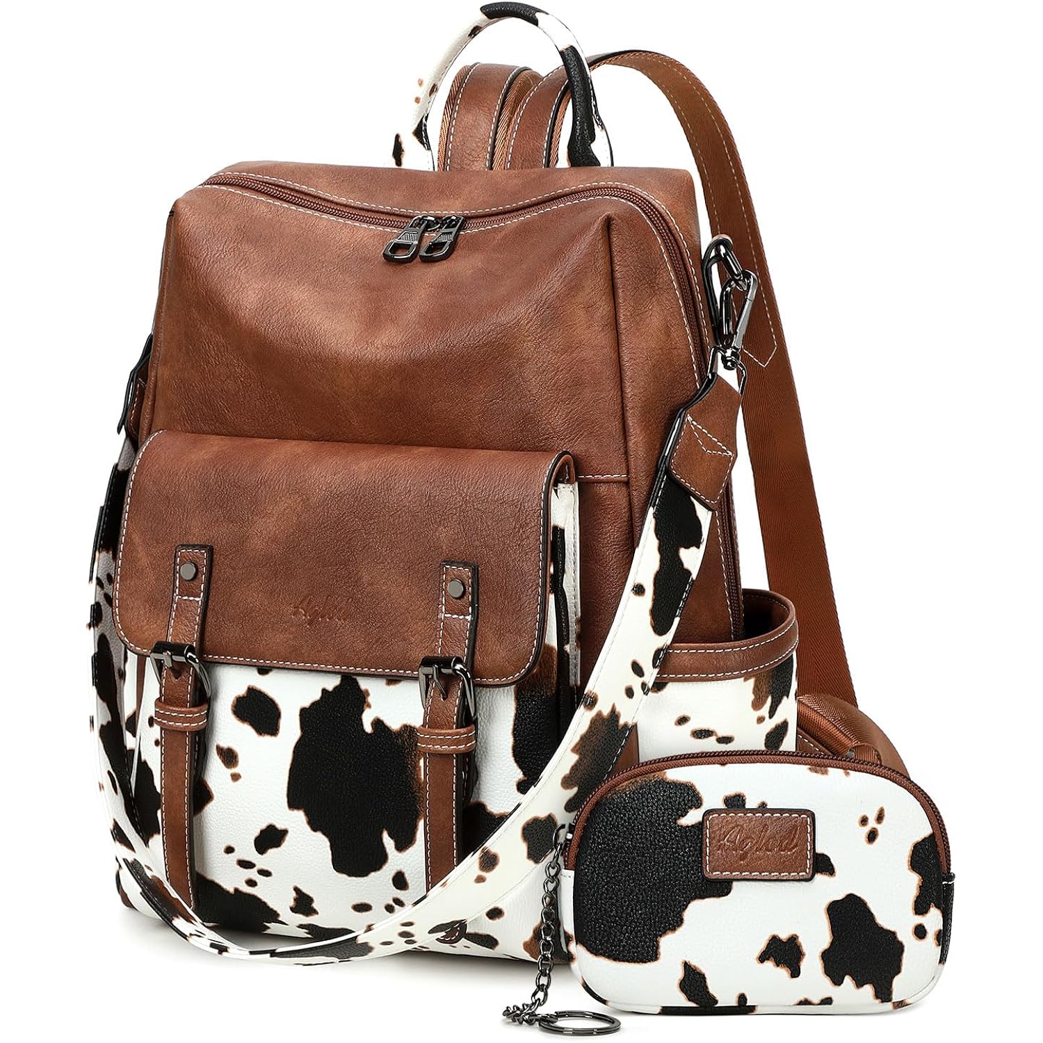 AGLOD Backpack Purse for Women PU Leather Back Packs Designer Ladies Shoulder Bag Fashion Faux Work Travel Handbags