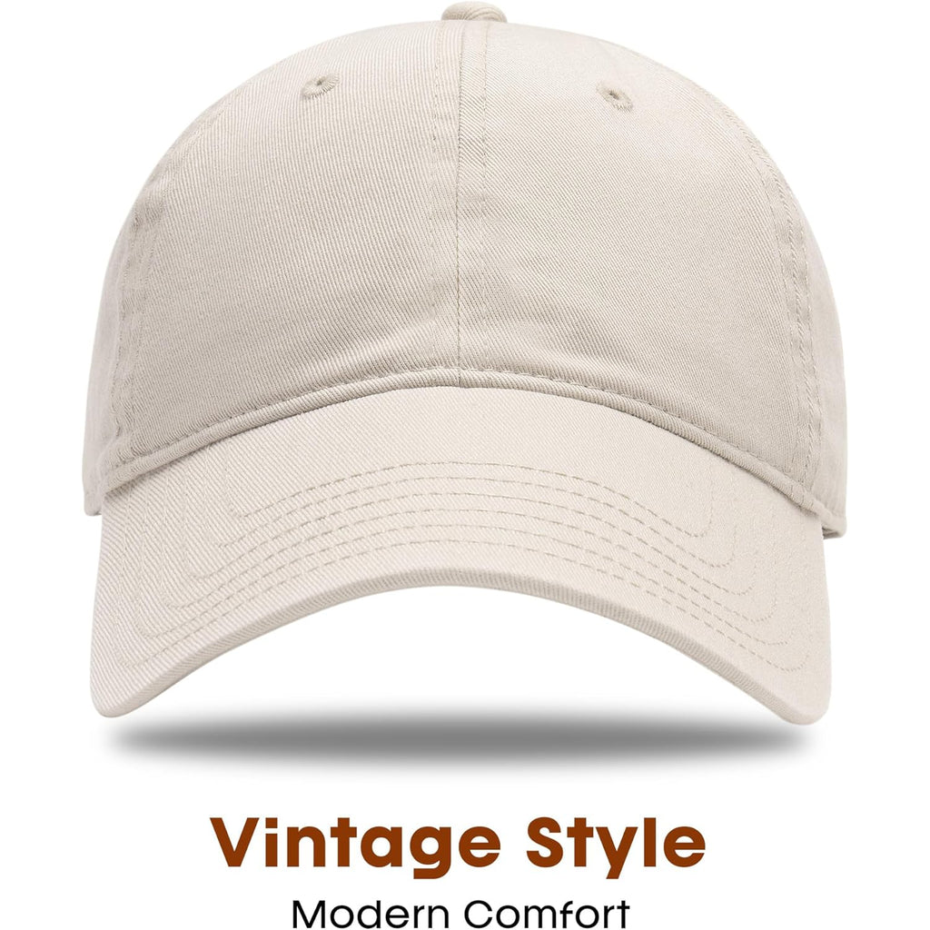 FURTALK Unisex Vintage Washed Unstructured Baseball Cap Washed Cotton Adjustable Dad Hat