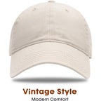 FURTALK Unisex Vintage Washed Unstructured Baseball Cap Washed Cotton Adjustable Dad Hat