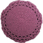 Zlyc Women Cotton Crochet Skull Cap Handmade Knit Cutout Floral Beanie Hat