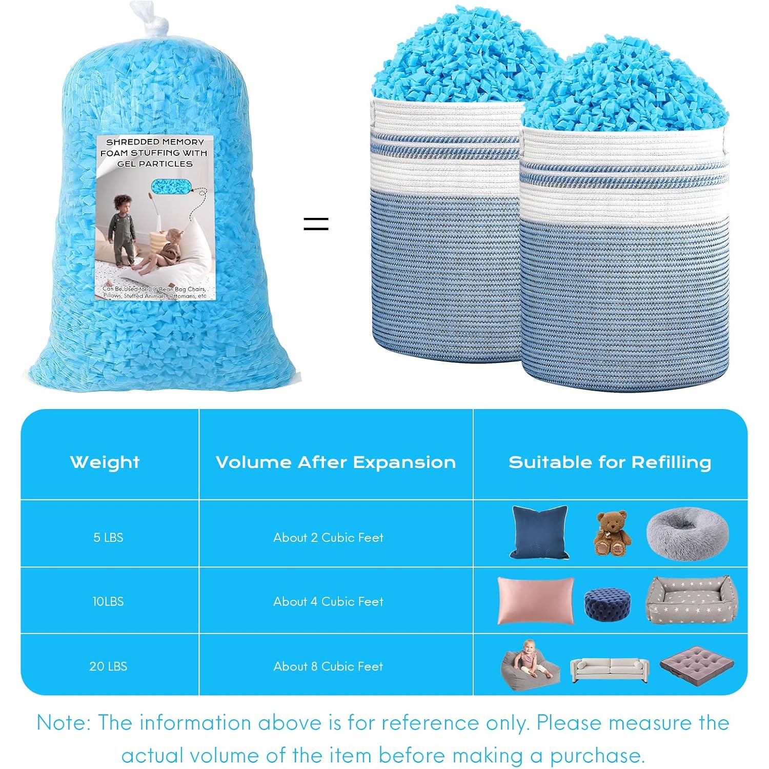 Bean Bag Filler, 10Lbs Shredded Memory Foam Filling, Bean Bag Chair Filling Stuffing, Bean Bag Refill Insert, Punching Bag Filler, Pillow Filler Stuffing For Stuffed Animals/Couch/Dog Bed/Coop
