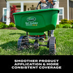 Scotts Turf Builder Edgeguard Dlx Broadcast Spreader For Seed, Fertilizer, Salt, Ice Melt, Holds Up To 15,000 Sq.Ft. Product, Green | Spreader For Lawn Fertilizer, Weed & Insect Control, Grass Seed, And Ice Melt, Holds Up To 15,000 Sq. Ft. Of Product
