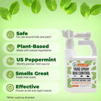 Mighty Mint Peppermint Oil Lawn & Yard Bug Control Spray – Natural Outdoor Pest Repellent For Fleas, Ticks, Mosquitoes, Ants, And More – Plant-Based, Extra-Strength Formula – 32 Oz (Pack Of 2)