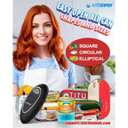 One Touch Electric Can Opener Fits All Can Sizes For Seniors With Arthritis, Battery Operated Can Opener With Smooth Edge, Food Safe Kitchen Gadgets Automatic Can Opener For Kitchen