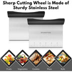 Bench Scraper, Stainless Steel Dough Scraper, Pastry Scraper, Pizza And Dough Cutter Multi-Purpose Scraper/Chopper, Pizza Cutter Food Chopper Baking Supplies Kitchen Gadgets, Black