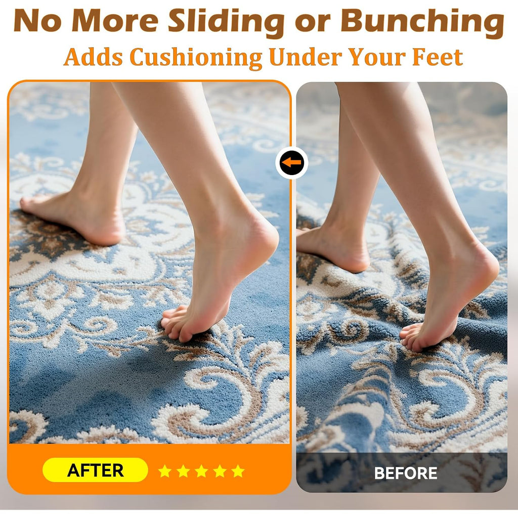 Songrey Non Slip Rug Pad Gripper 8X10 Ft, Thick Felt Fabric With Anti Skid Backing, Carpet Pad For Hardwood Floors, Keep Area Rugs In Place And Safe