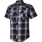 Coevals Club Men'S Western Plaid Pearl Snap Buttons Two Pocket Casual Short Sleeve Shirts