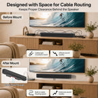 Notiela Soundbar Mount For Sonos Beam Wall Mount Black - Heavy Duty Wall Bracket Mount For Sonos Beam Gen 1 & Gen 2 Mounting Bracket For Space Saving
