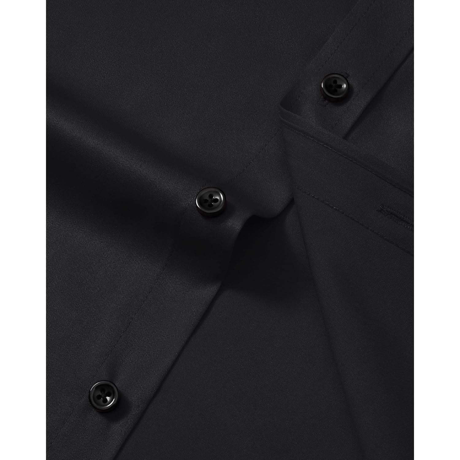 Mens Wrinkle Free Dress Shirts Regular Fit Business Button Down Shirt Formal Long Sleeve Wedding Stretch Shirts